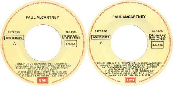 Paul McCartney Tough On A Tightrope