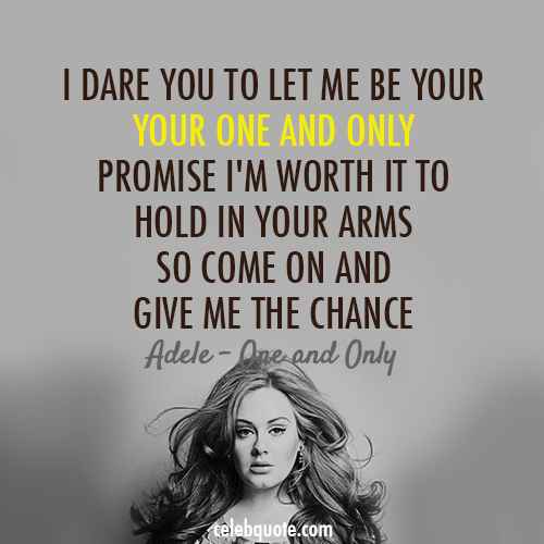 Adele I dare you to love me